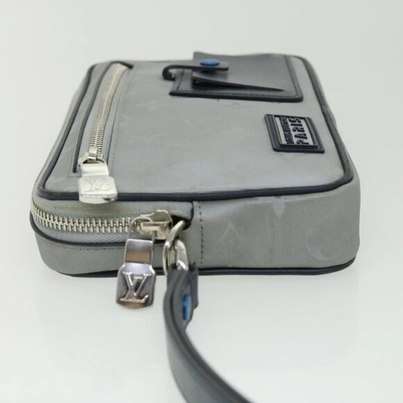 LOUIS VUITTON Monogram satellite alpha Clutch Bag Silver M44171 LV Auth 32344A - Picture 7 of 16